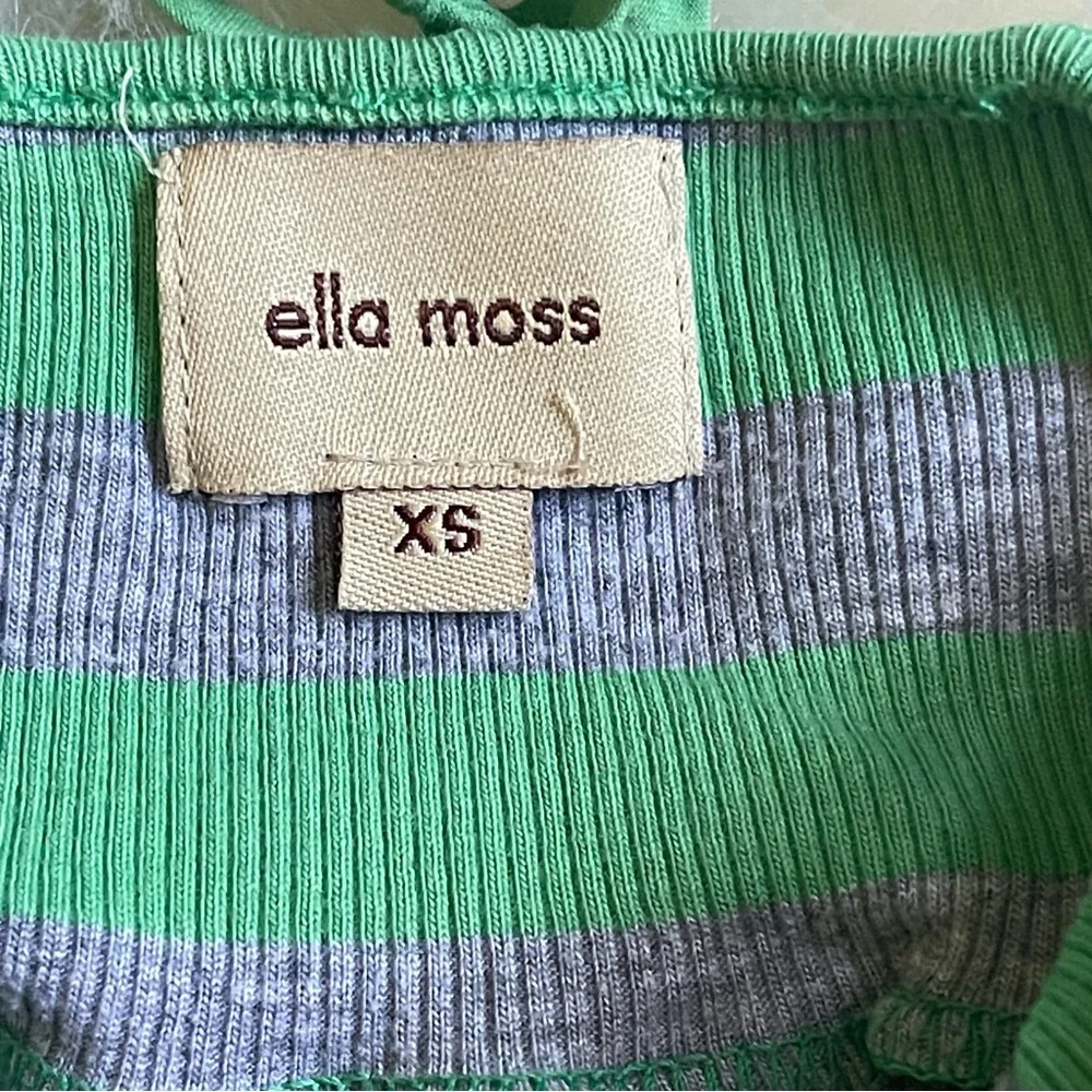 Ella Moss Spaghetti Strap Halter Tank in Green + Gray w/Built in bra - XS - Picture 6 of 7